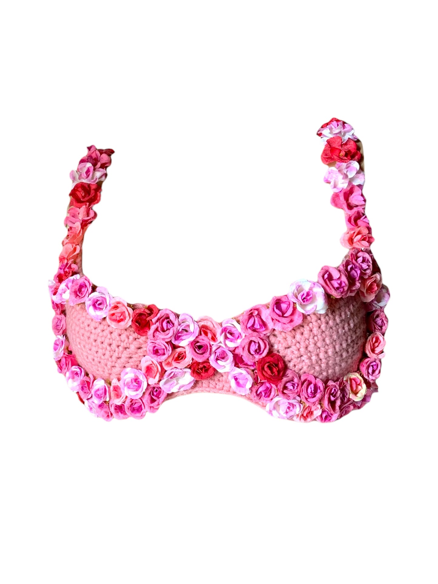 Moya Crochet Bralette With Roses