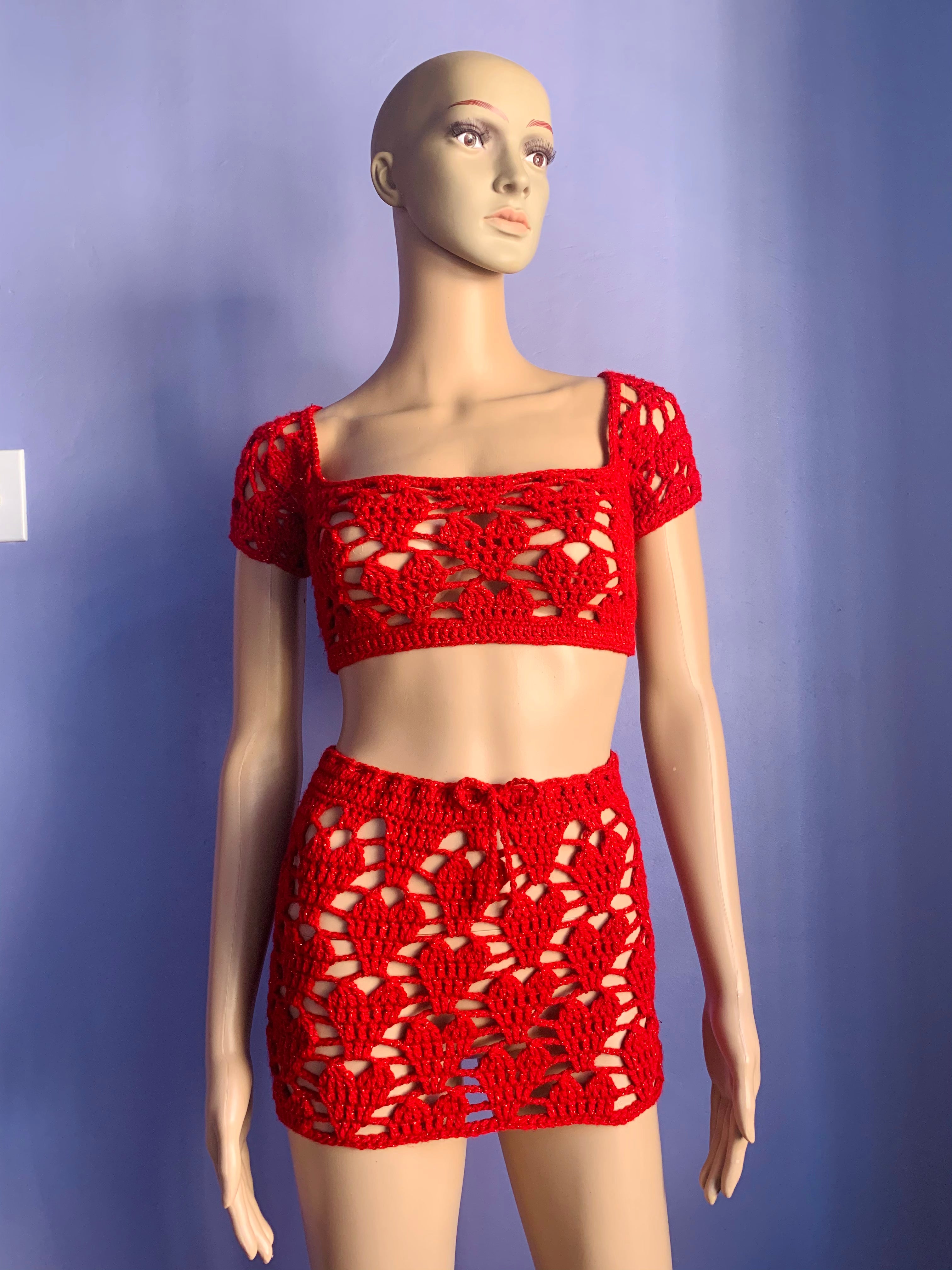 Top de crochê de Amore