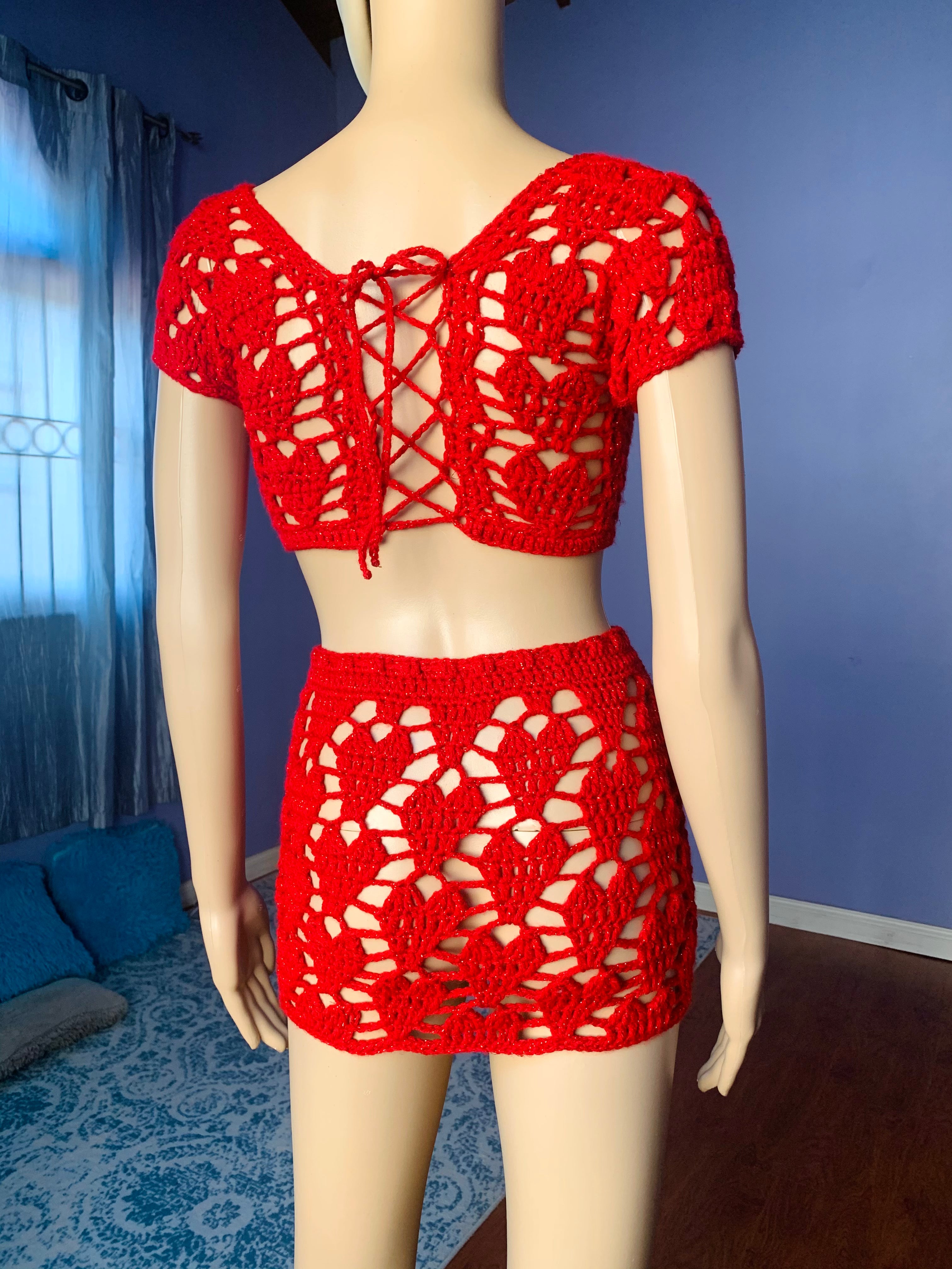 Top de crochê de Amore