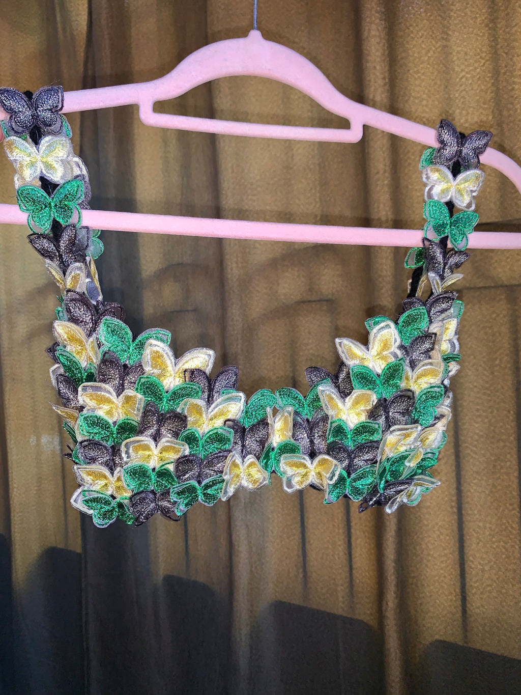 READY TO SHIP Primavera Crochet Bralette with Butterfly Appliqués