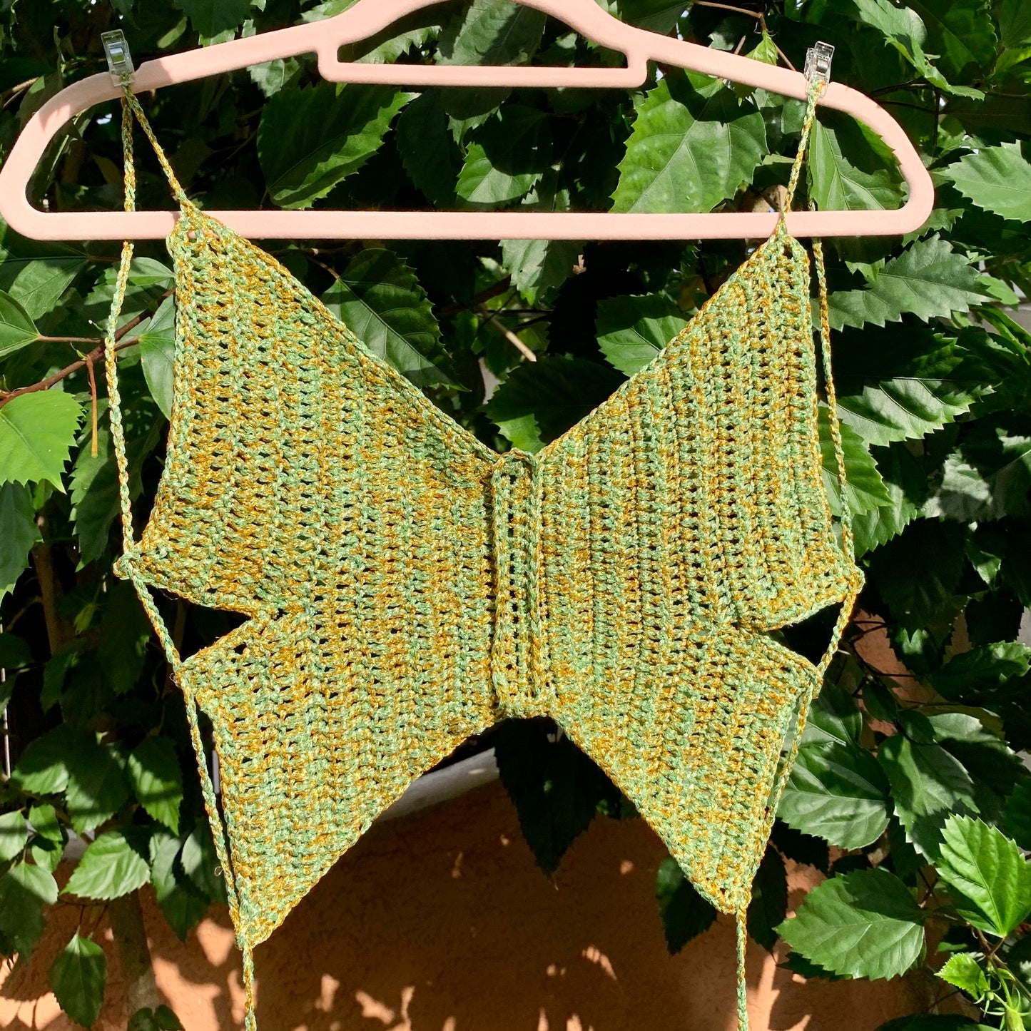 READY TO SHIP Sparkling Butterfly Crochet Top