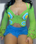Butterfly Crochet Top + Elle Bolero Set