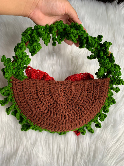 The Christmas Wreath Crochet Handbag