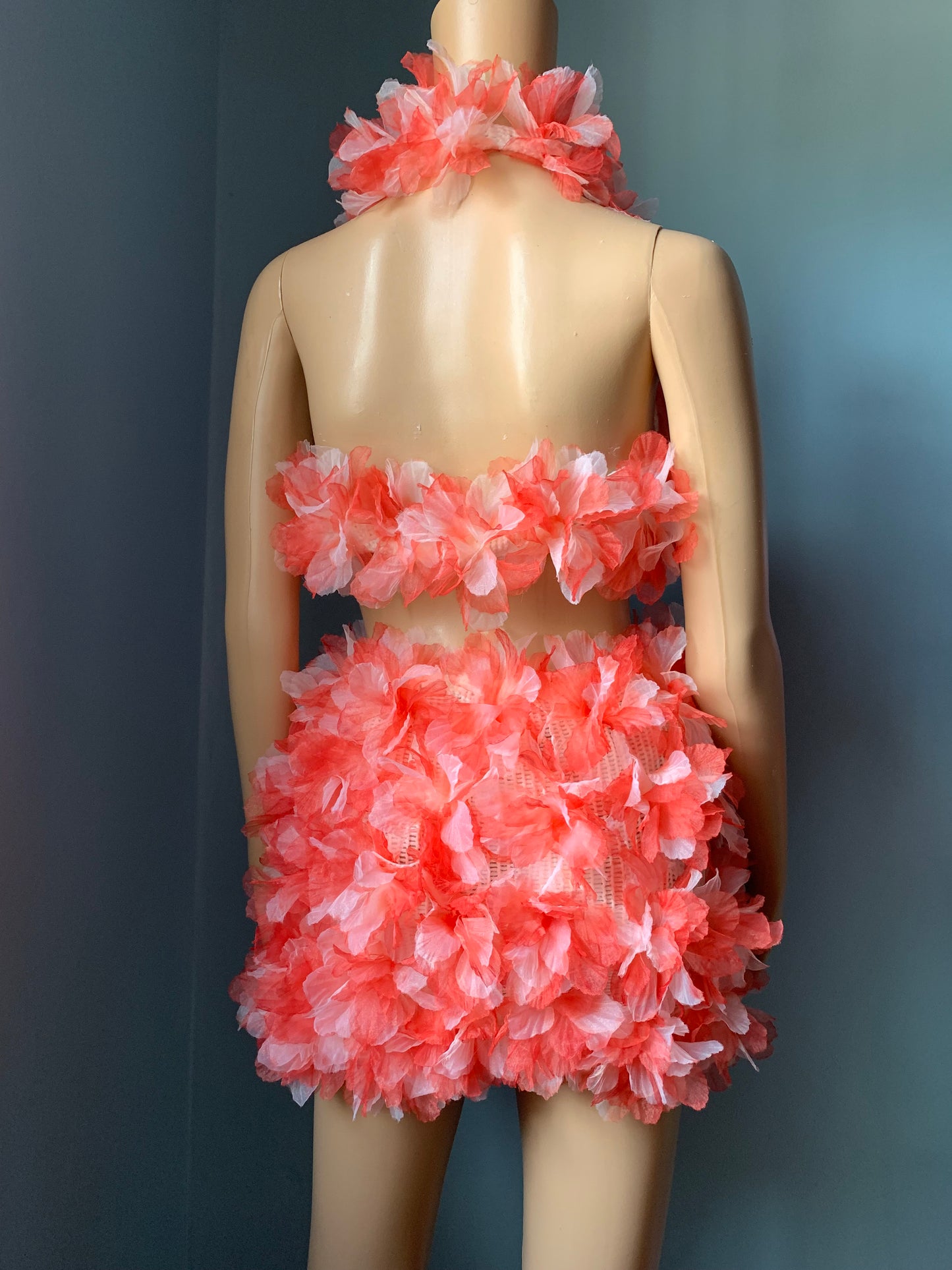 Safyre Crochet Skirt With Flower Appliques