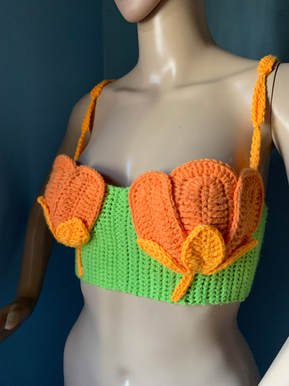 READY TO SHIP Tulip Crochet Top