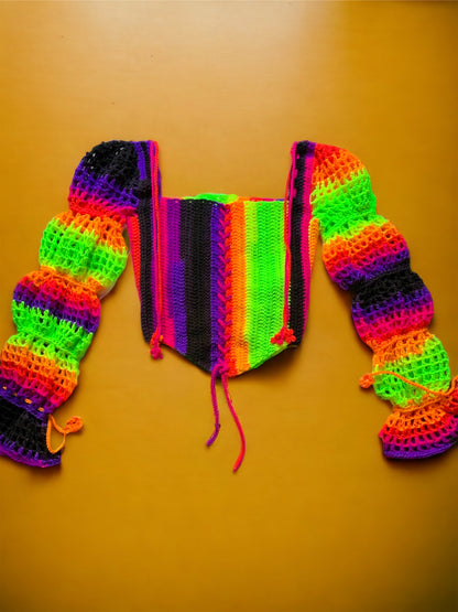 Mirabel Long Sleeved Crochet Top