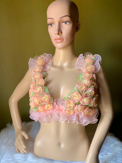 Gracie Ruffles & Roses Crochet Top