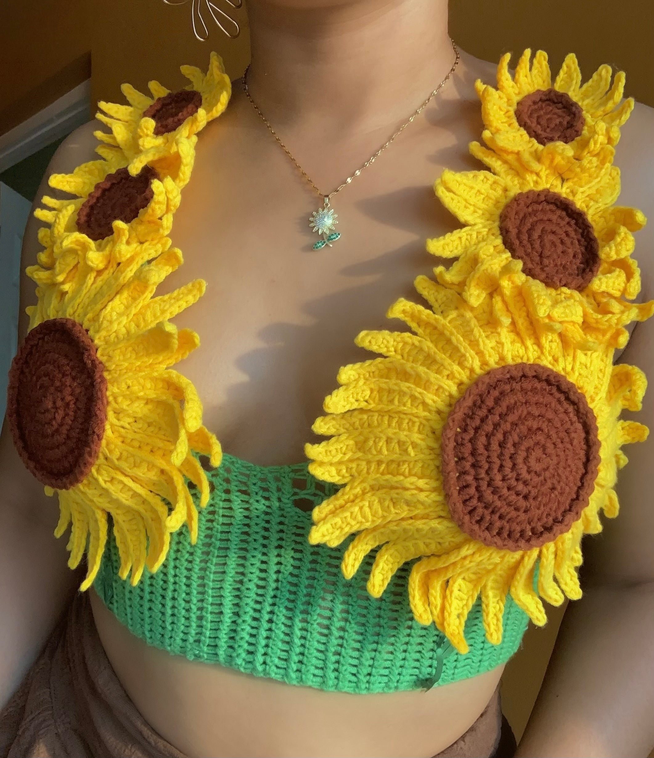 Sunflower Crochet Top