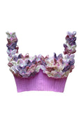 Amine Crochet Top With Butterfly Appliqués