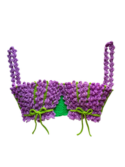 Top de crochet de lavanda