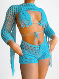 Conjunto de shorts de crochê Blaze