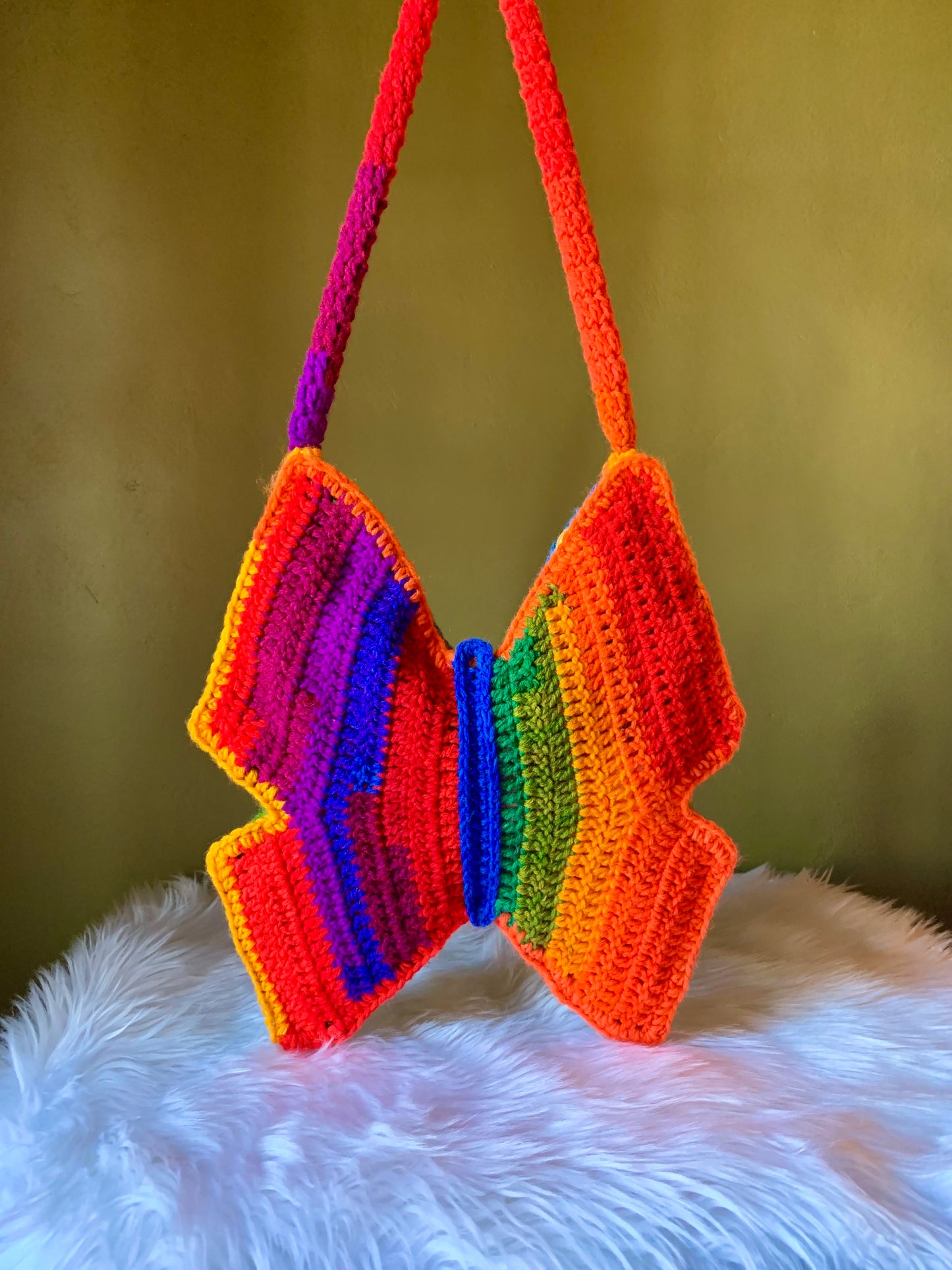 Butterfly Crochet Tote Bag