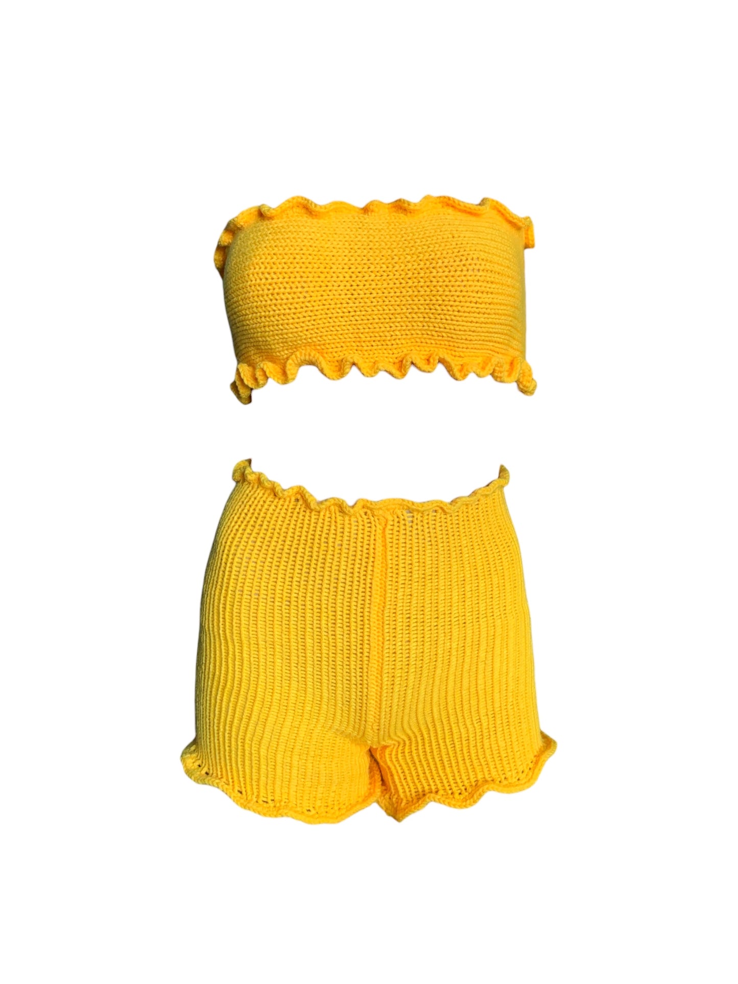 Oopsie Daisy Knitted Shorts Set