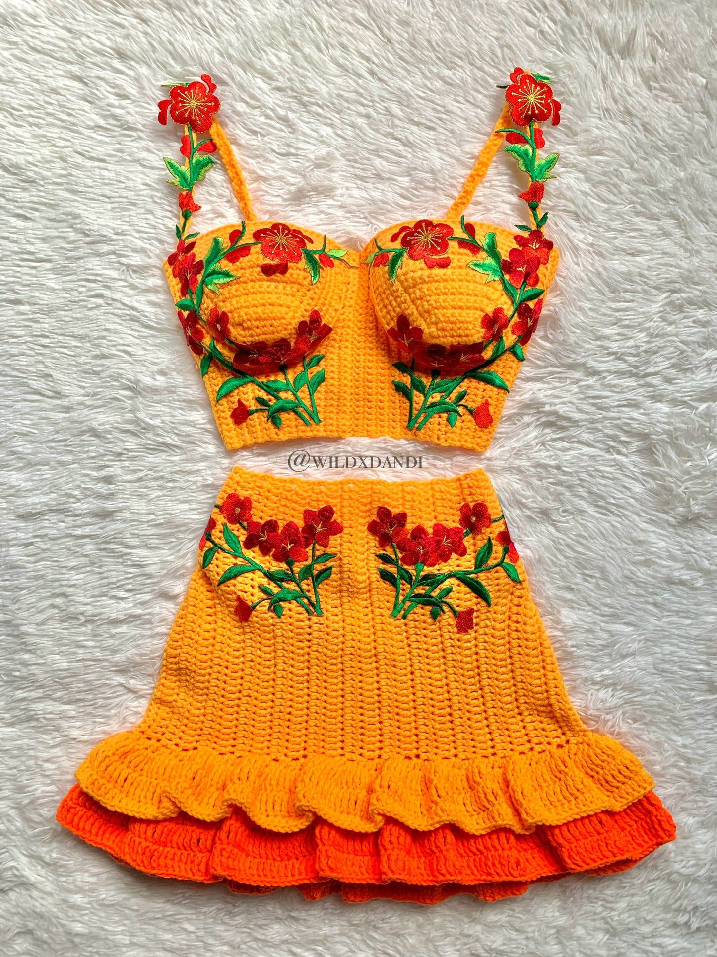 Gardenia Crochet Skirt Set
