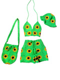Crochet Flower Shorts Set