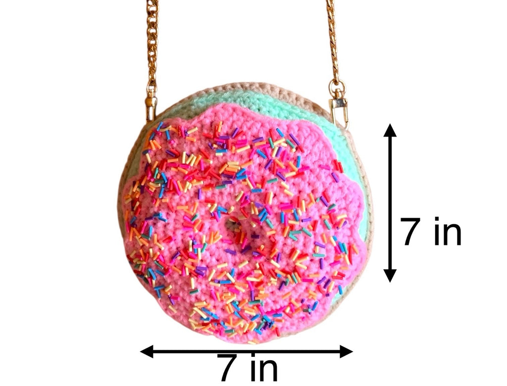 Bolsa Crossbody Donut de Crochê