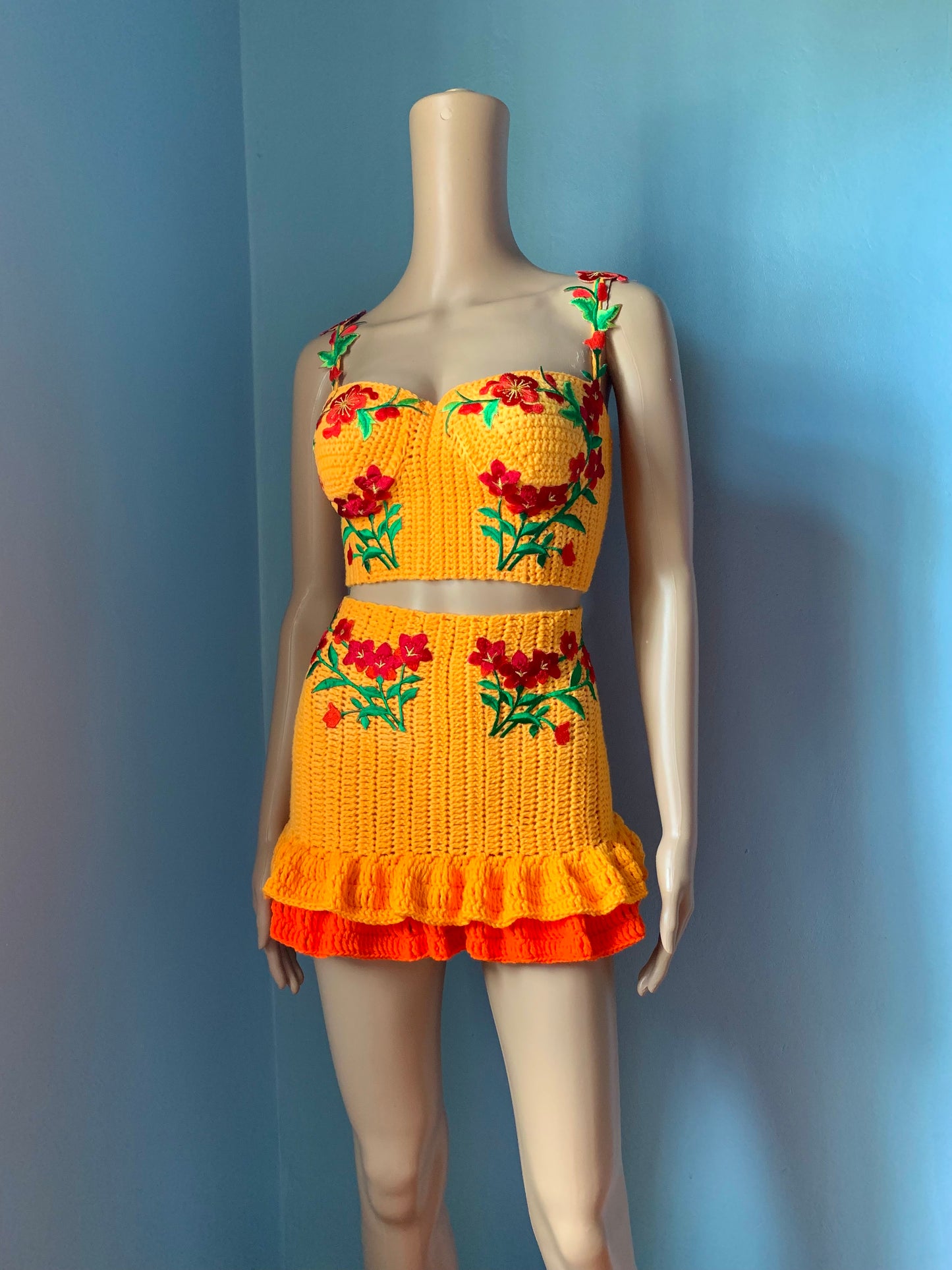 Gardenia Crochet Skirt Set