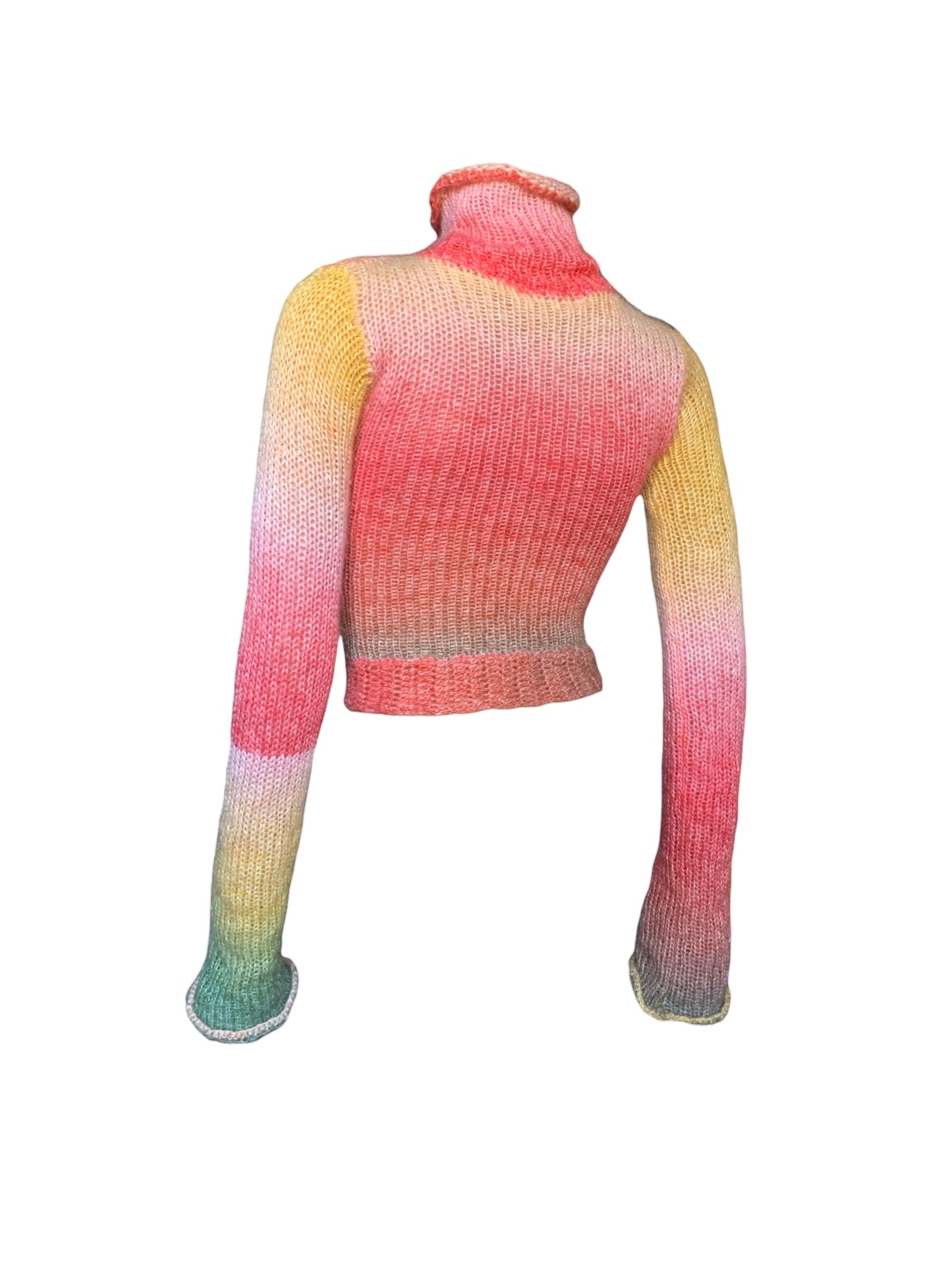 モヘアニットxかぎ針編みのセーター