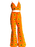 Ensemble de pantalons de crochet de tournesol