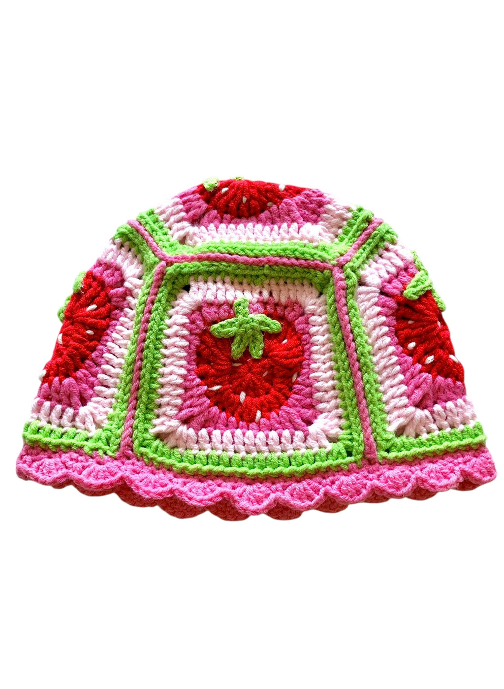 Strawberry Shortcake Crochet Beanie