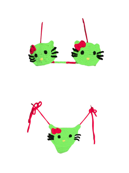 READY TO SHIP Hello Kitty Crochet Bikini