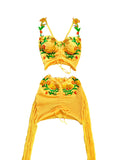 Dana Crochet x Knitted Skirt Set