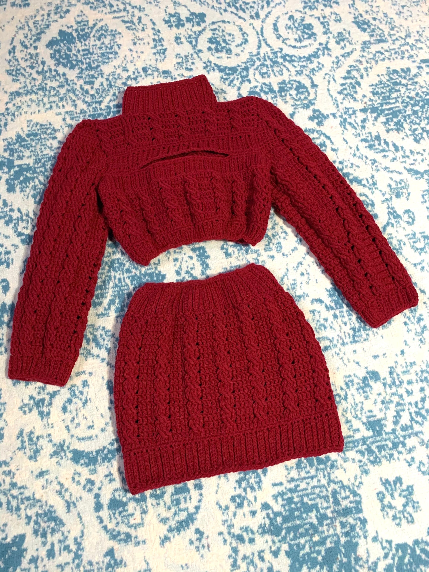 Blair Crochet Skirt Set