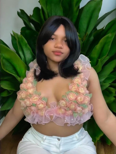 Gracie Ruffles & Roses Crochet Top