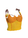 Leaf Crochet-Knitted Top