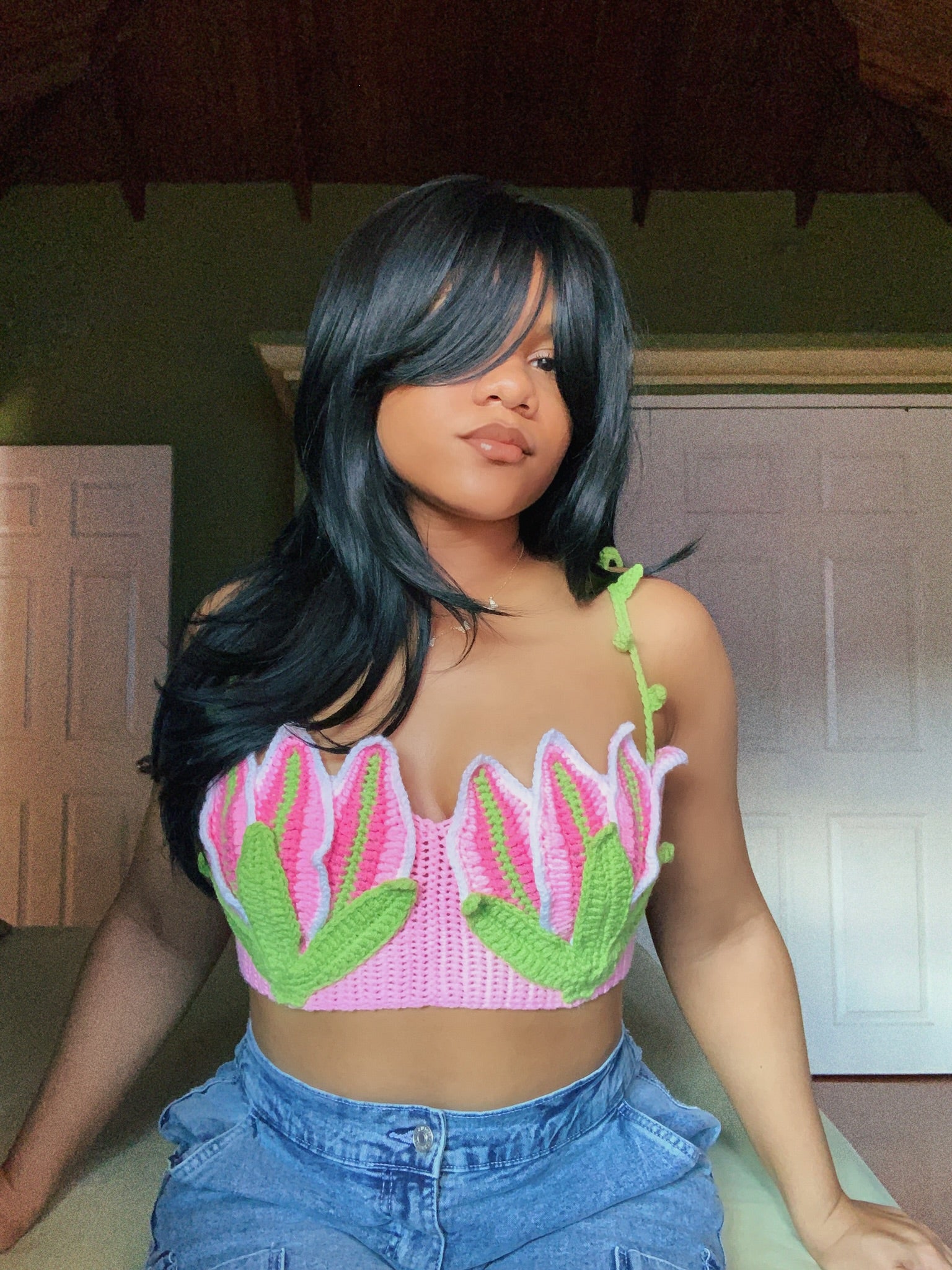 Τοπ με κροσέ Lily Star Gazer