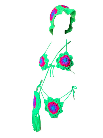 Flora Crochet Bikini 세트