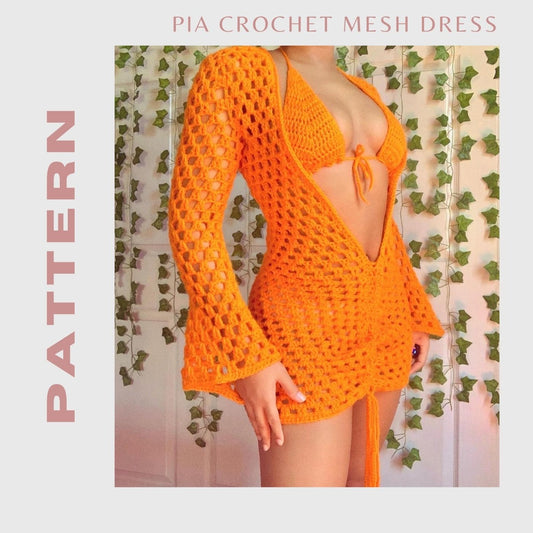 Pattern per abbigliamento in mesh all'uncinetto Pia