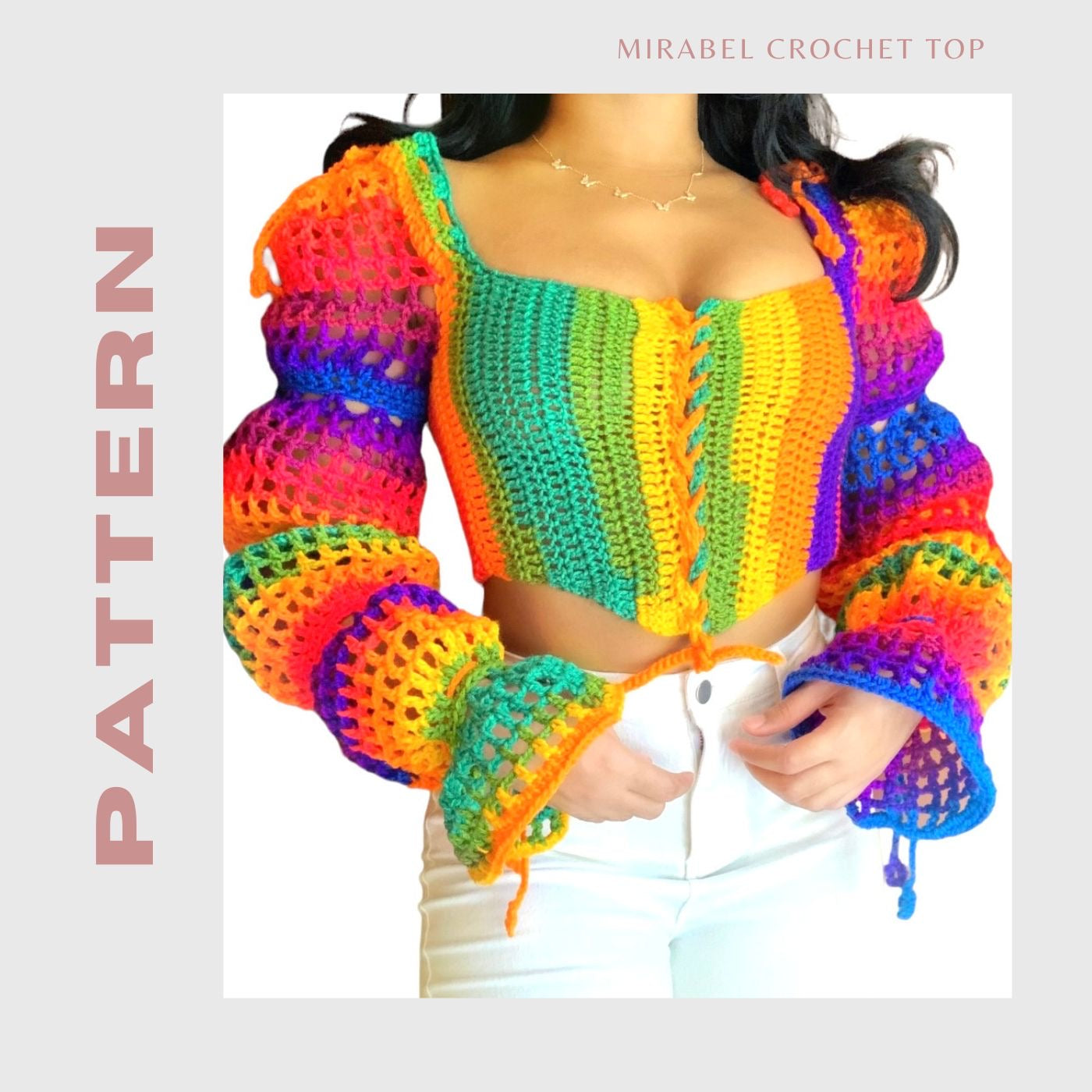 Mirabel Short and Long Sleeved Crochet Top Pattern
