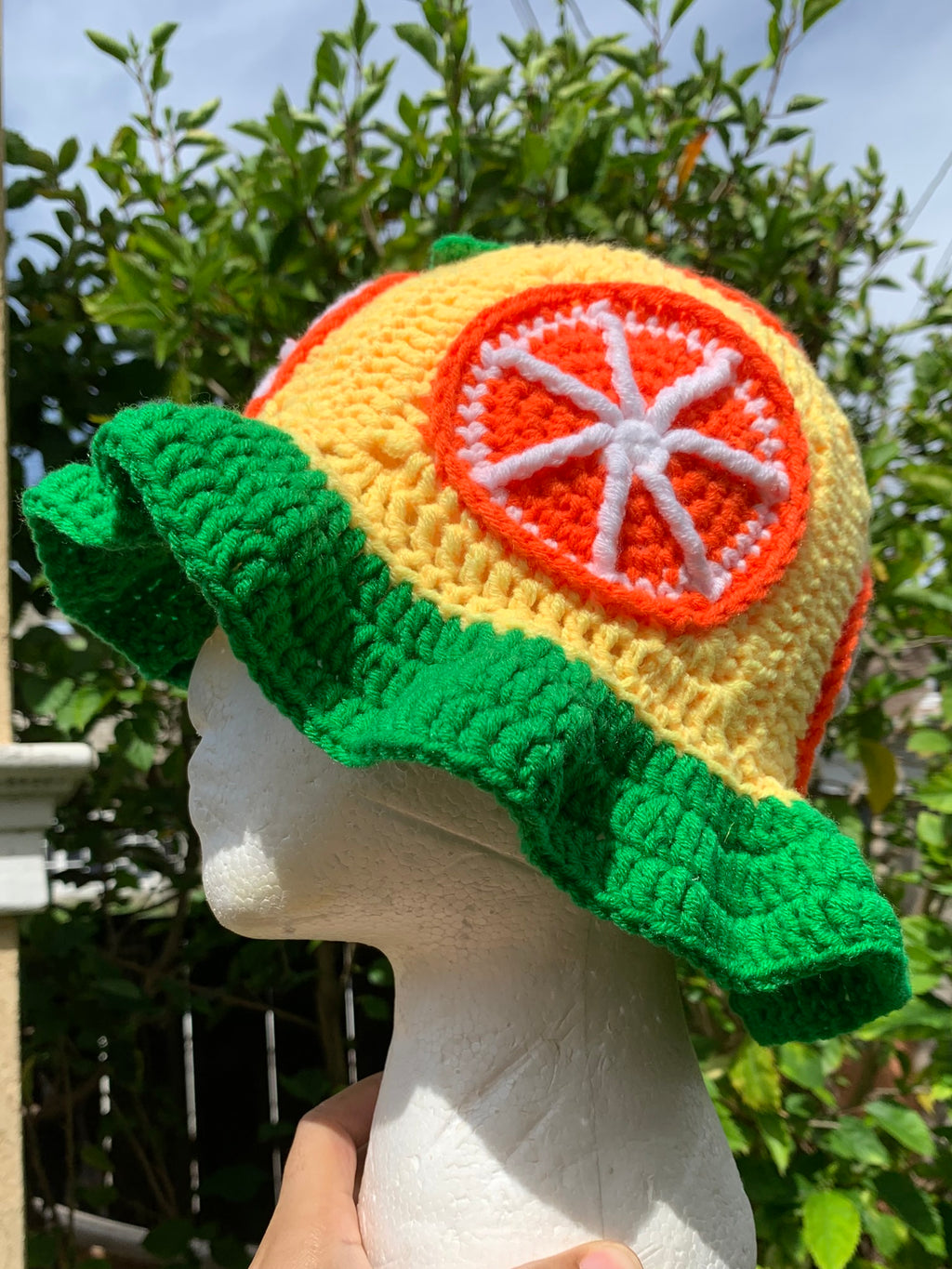 Orange Blossom Crochet  Hat