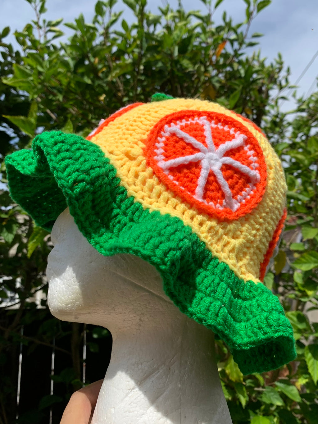 Orange Blossom Crochet  Hat