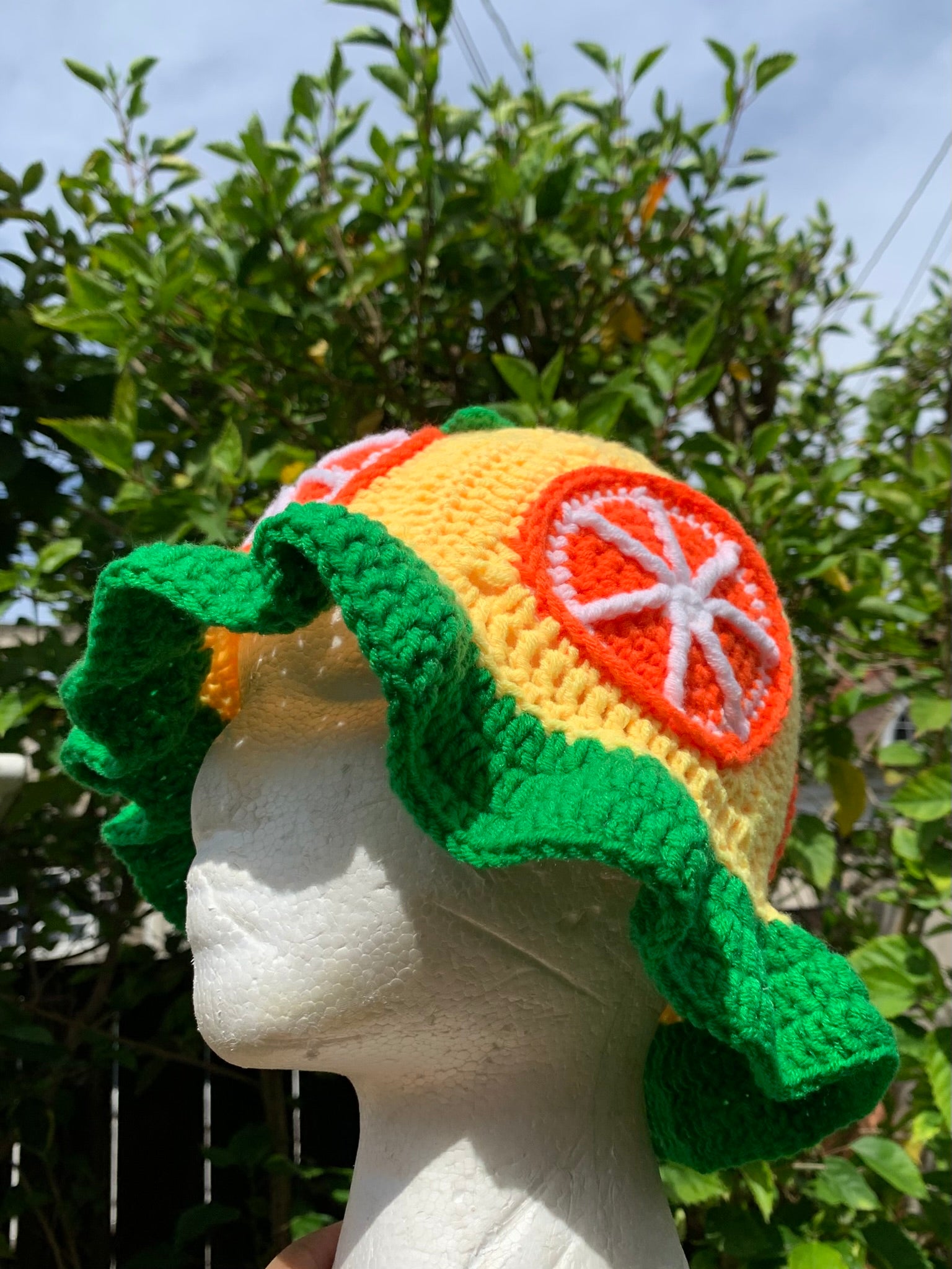 Orange Blossom Crochet  Hat