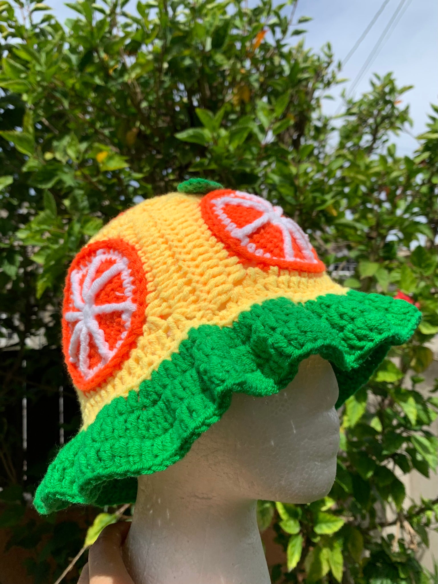 Orange Blossom Crochet  Hat