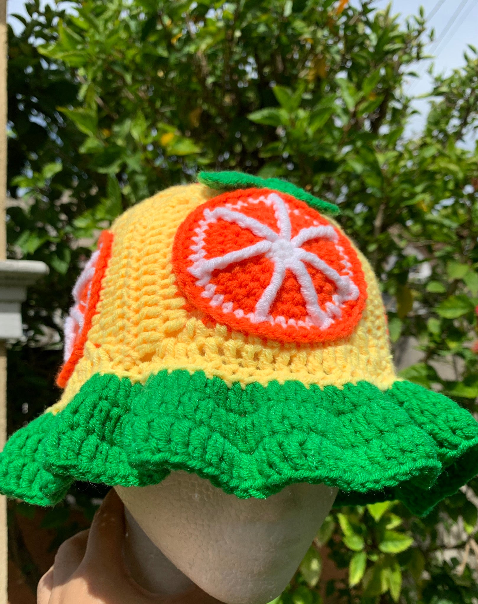 Orange Blossom Crochet  Hat