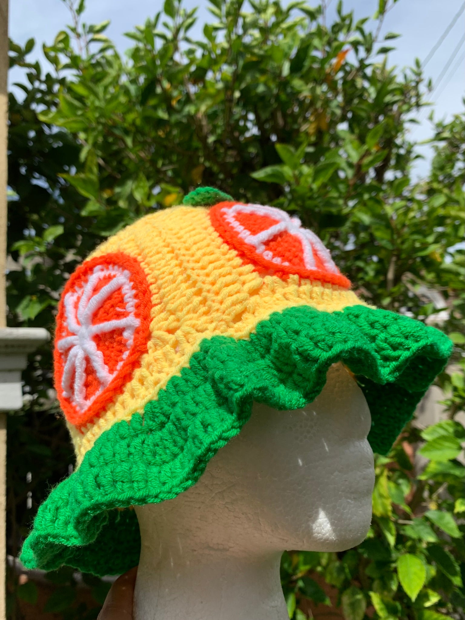 Orange Blossom Crochet  Hat