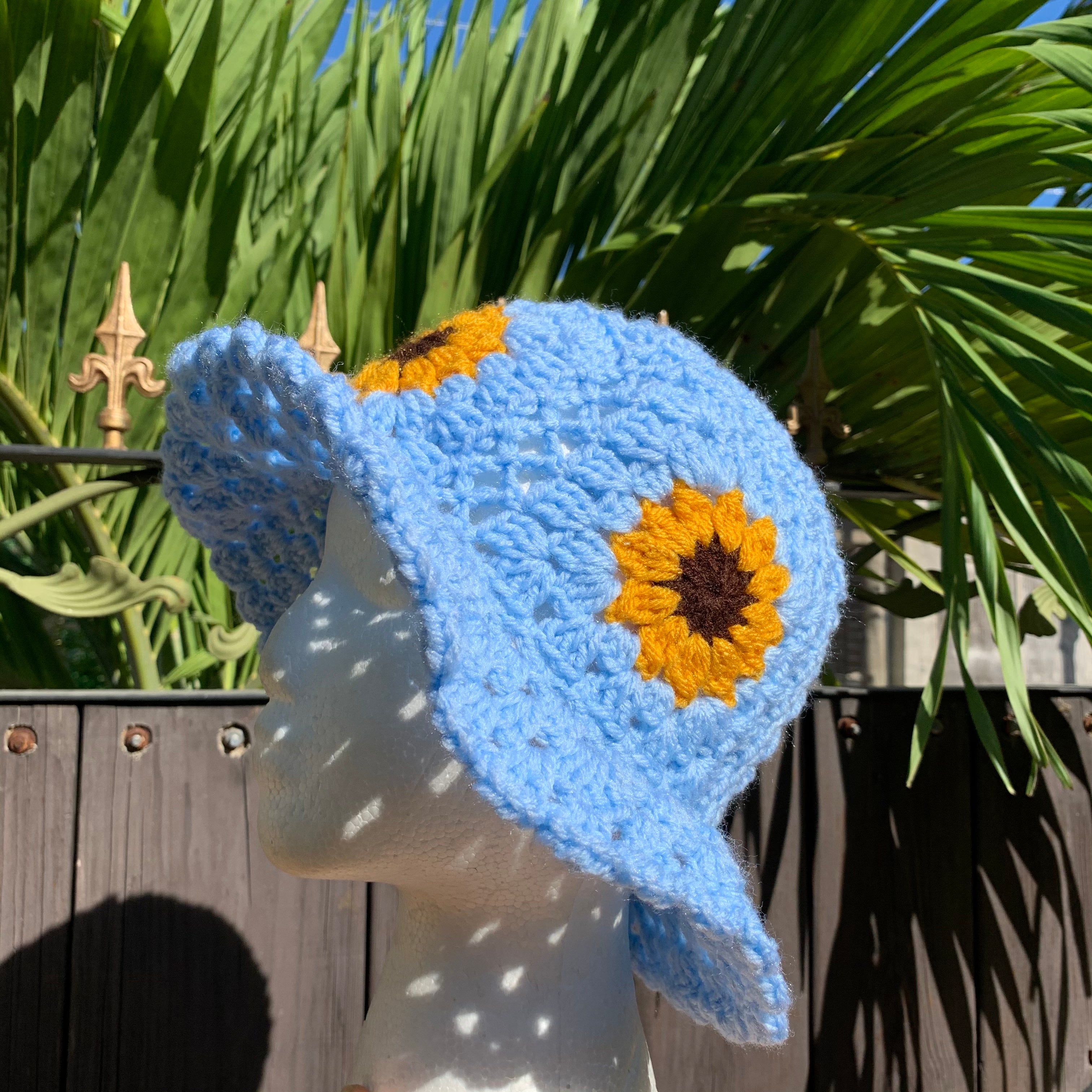 Gorro De Flores De Ganchillo