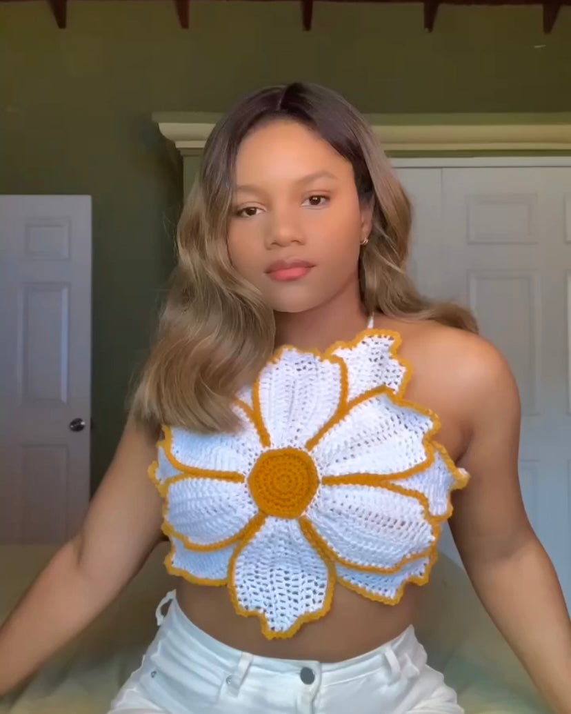 Nova Flower Crochet Top