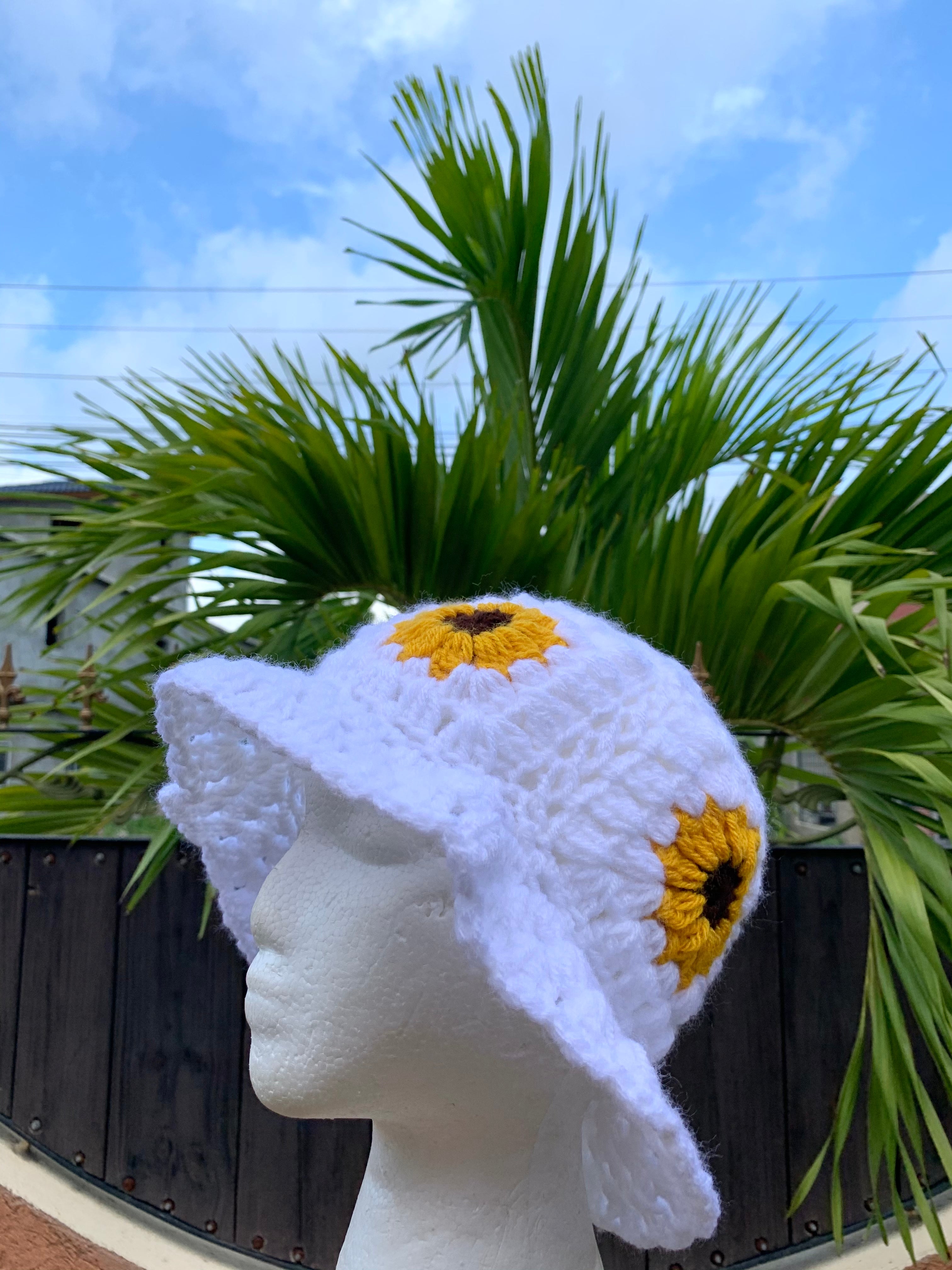 Gorro De Flores De Ganchillo