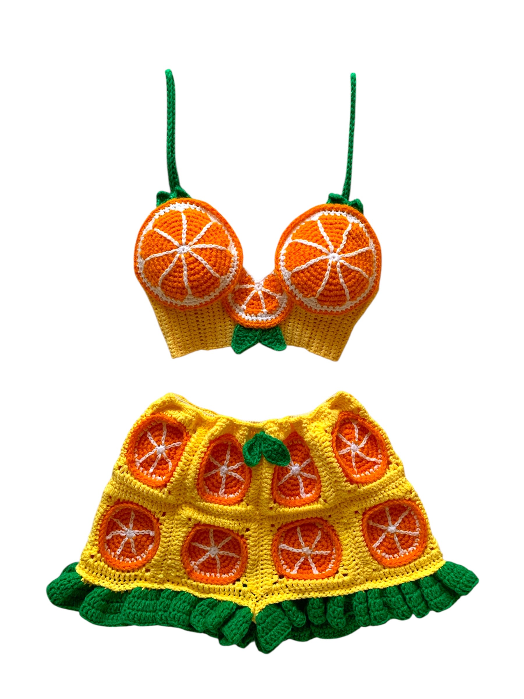 Orange Crochet Shorts Set – Wild Dandi