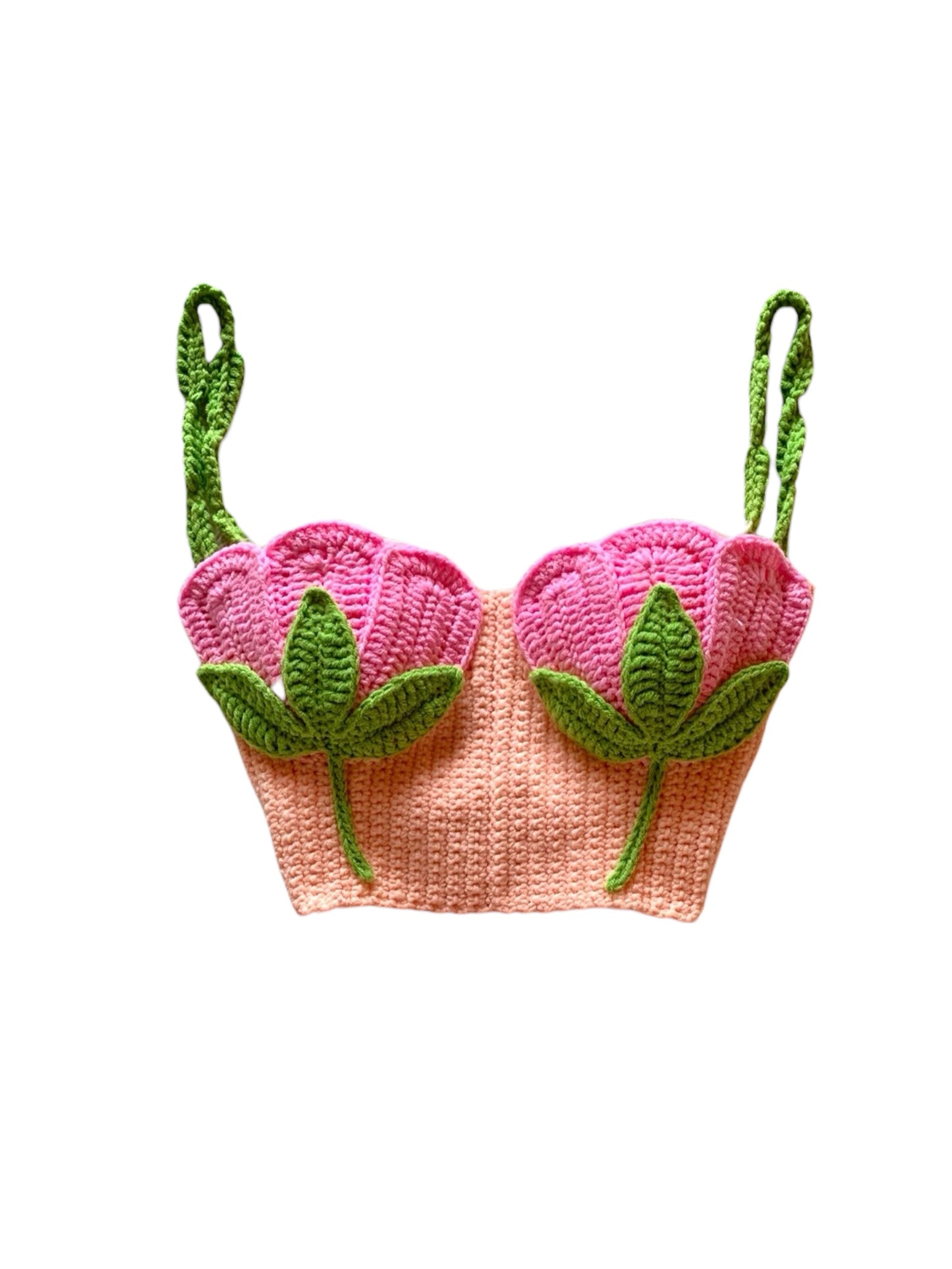 배송 준비 완료 튤립 크로셰 탑