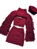 Ava Crochet Fringed Skirt Set