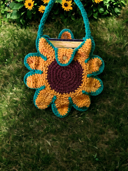 The Sunflower Crochet Tote Bag