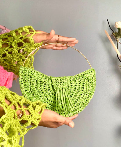 Damascus Crochet Straw Bag
