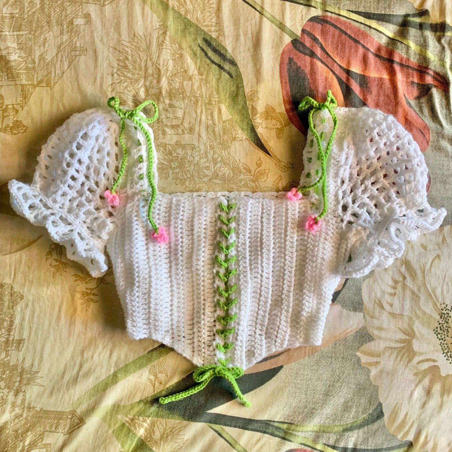Mirabel Short Sleeved Sleeved Crochet Top