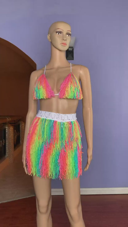 Maui Crochet Skirt Set