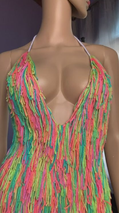 Marilyn Crochet Fringe Dress